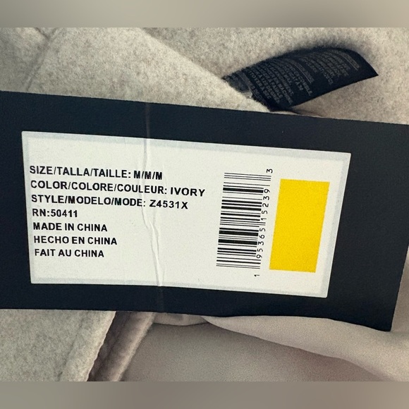 NEW w/TAGS Cyn & Luca Ivory Pea Coat Jacket Shirttail Hem Outerwear Size Medium - Picture 4 of 10